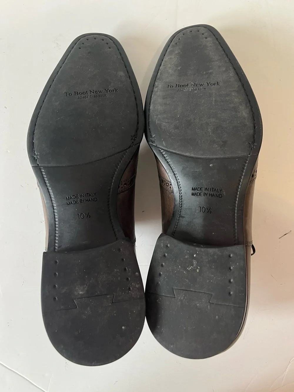 To Boot New York Men's Dodd Oxford Brown Leather Wingtip Dress Shoes size 10.5